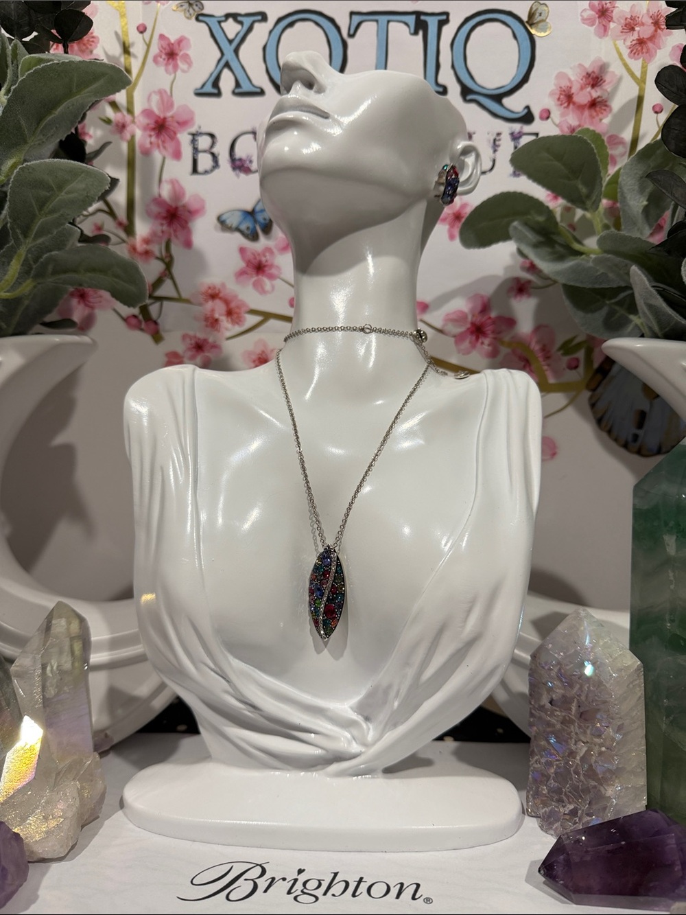 💕RARE SET BRIGHTON SLVR SWAROVSKI CRYSTAL ‘TRUST YOUR JOURNEY’ SET! MSRP: $180